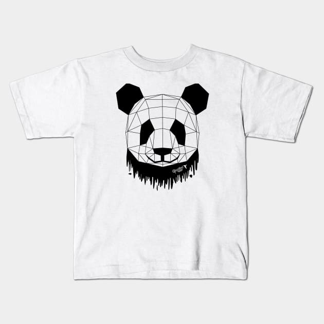 Modern Panda Kids T-Shirt by Quolibri